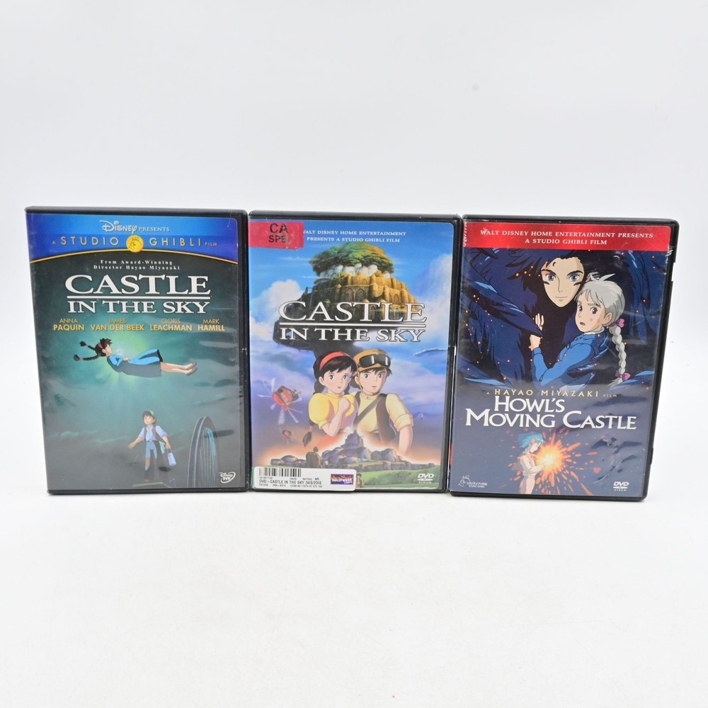 Studio Ghibli DVD Castle In The Sky 2 Editions & Howls Moving Castle Films